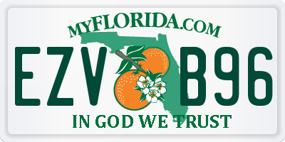 FL license plate EZVB96