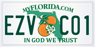 FL license plate EZVC01