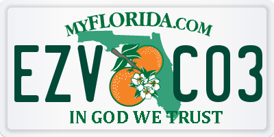 FL license plate EZVC03