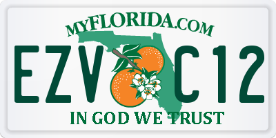 FL license plate EZVC12