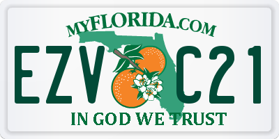 FL license plate EZVC21