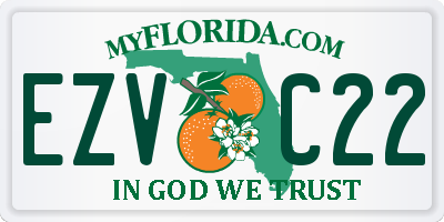 FL license plate EZVC22