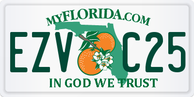 FL license plate EZVC25