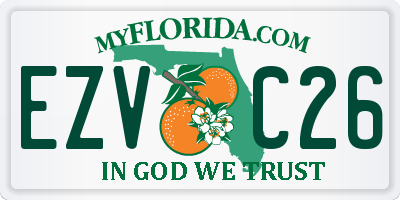 FL license plate EZVC26