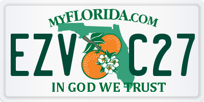 FL license plate EZVC27