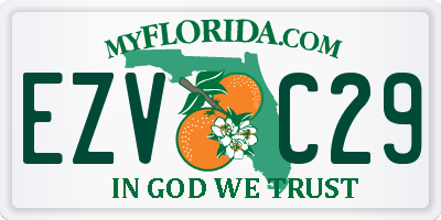 FL license plate EZVC29