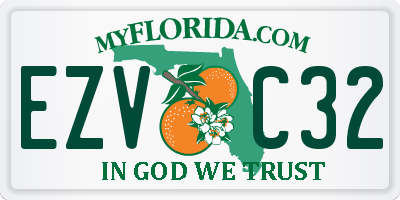 FL license plate EZVC32