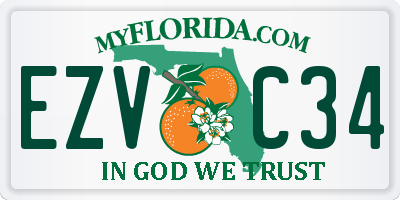 FL license plate EZVC34