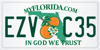 FL license plate EZVC35