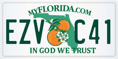 FL license plate EZVC41