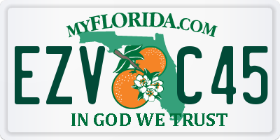 FL license plate EZVC45