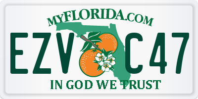 FL license plate EZVC47