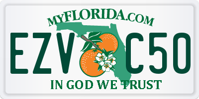 FL license plate EZVC50