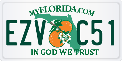 FL license plate EZVC51