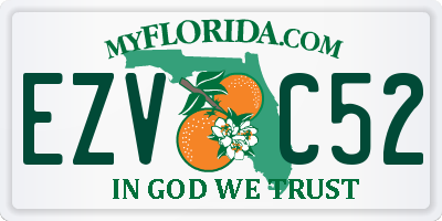 FL license plate EZVC52