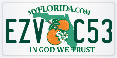 FL license plate EZVC53