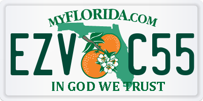 FL license plate EZVC55