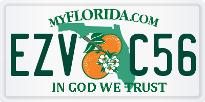 FL license plate EZVC56