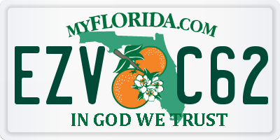 FL license plate EZVC62