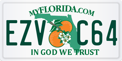 FL license plate EZVC64