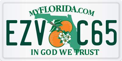 FL license plate EZVC65