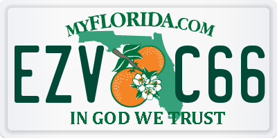 FL license plate EZVC66