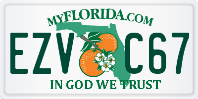 FL license plate EZVC67