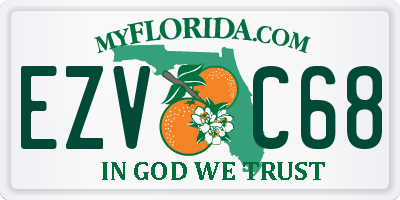 FL license plate EZVC68