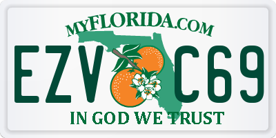 FL license plate EZVC69