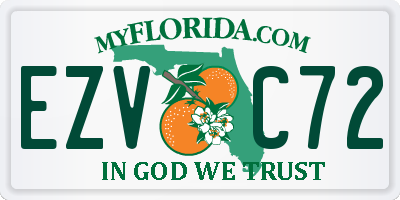 FL license plate EZVC72