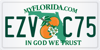 FL license plate EZVC75