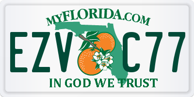 FL license plate EZVC77