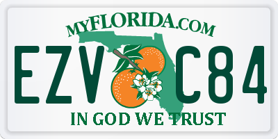 FL license plate EZVC84