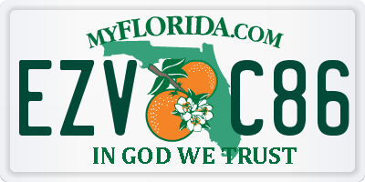 FL license plate EZVC86