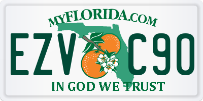 FL license plate EZVC90