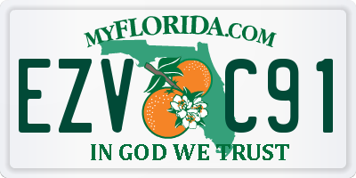 FL license plate EZVC91