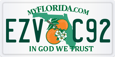 FL license plate EZVC92