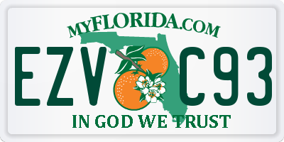 FL license plate EZVC93