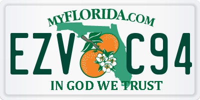 FL license plate EZVC94