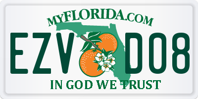 FL license plate EZVD08