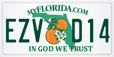 FL license plate EZVD14