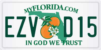 FL license plate EZVD15