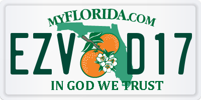 FL license plate EZVD17