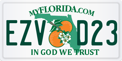 FL license plate EZVD23