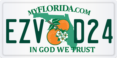 FL license plate EZVD24