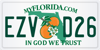 FL license plate EZVD26