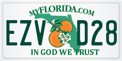 FL license plate EZVD28