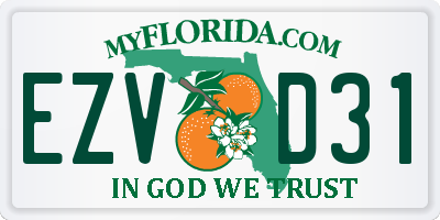 FL license plate EZVD31