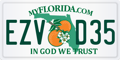 FL license plate EZVD35