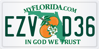 FL license plate EZVD36